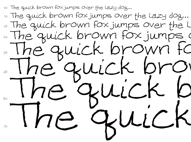 Ken Weigand font waterfall